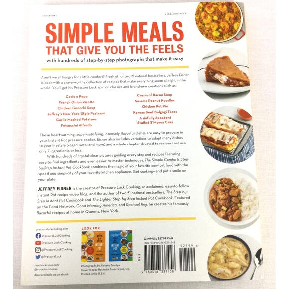 The Simple Comforts Step-By-Step Instant Pot Cookbook By Jeffrey Eisner - Picture 2 of 14